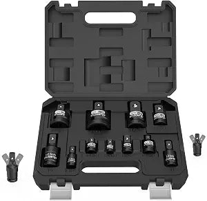 OTLOOMTBT 11PCS Impact Socket Adapter Reducer & Swivel Set