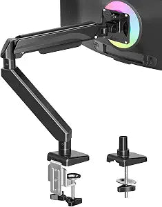 MOUNT PRO Ultrawide Single Monitor Arm for 22"- 42" Screens, Monitor Desk Mount Stand Holds up to 33 lbs, Heavy Duty Fully Adjustable Gas Spring Desk Mount, VESA Mount with Clamp/Grommet Base