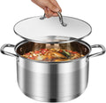 10 Quart Stock Pot, Stainless Steel Pot with Lid For Induction