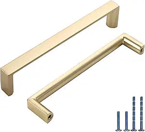 10 Pack 5 Inch Brushed Gold Cabinet Pulls, Kitchen Hardware