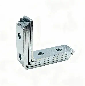 4-Pack 90 Strut L Bracket 5mm Thick Galvanized Steel for 1-5/8" Channel