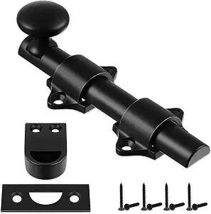 Tandefio 4" Dutch Door Bolt Heavy Duty Latch for Gate, Black