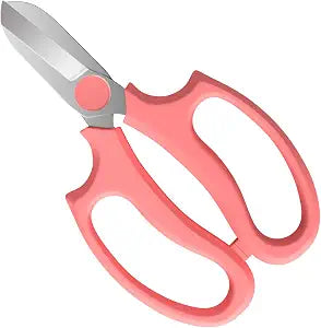 Housolution Flower Scissors, Premium Steel Garden Pruning Shears, Pink