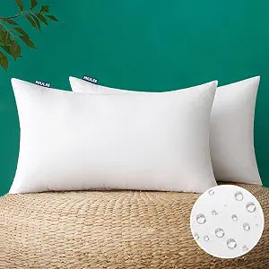 MIULEE 12x20 Inch Outdoor Pillow Inserts Set of 2, Waterproof Throw Pillows
