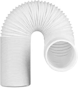 TURBRO Portable Air Conditioner Universal Exhaust Hose - 5 Inch Diameter, 78 Inch Length, Clockwise Thread, White (707-90-012)