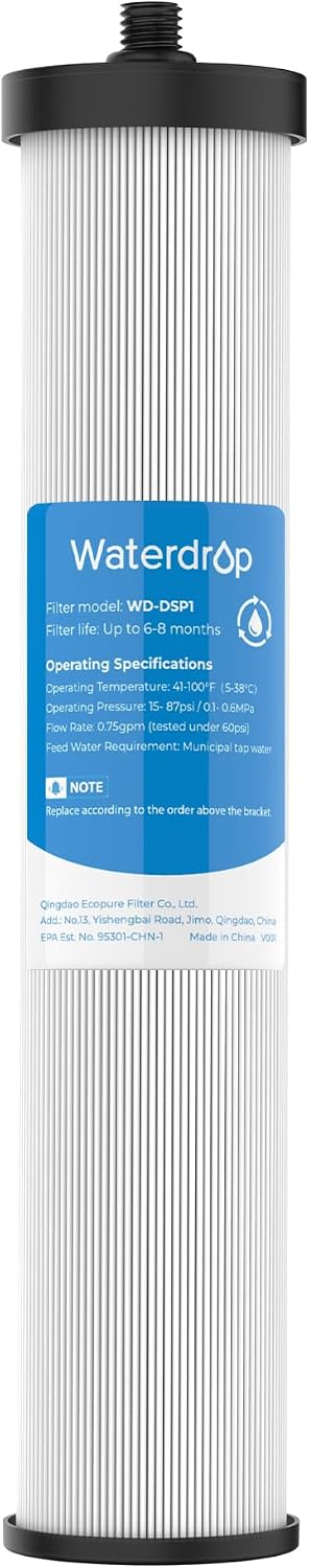 Waterdrop WD-DSP1 Replacement for Waterdrop DST Under Sink Water Filter