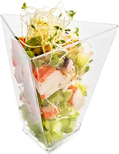 Restaurantware 4 oz Clear Plastic Torcente Dessert Cup, 25 Pack