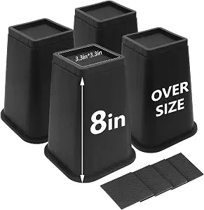 Bed Risers 8 Inch Heavy Duty, 4 Pack Furniture Risers for Dorm