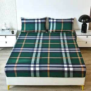 Feelyou Buffalo Check Grid Fitted Sheet Twin (Flat Sheet Not Included)