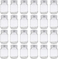 U Pack 2oz Mason Jar with Silver Lid for Honey Jam Spice Pack of 24 Sets