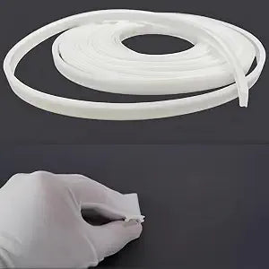 16.4Ft/5M Silicone LED Cover, Alumium Profile Silicone Channel Diffuser Flexible PC Lampshade Line for Strip Lights, Ceiling Lamp, Under Cabinet Cover Replaceable Installation (12mm)