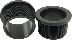 2PCS Black PVC Shower Drain Pipe 2 Inch Adjustable Flange Thread Adapter Bathroom Sink and Bath Accessories