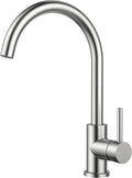 FORIOUS Kitchen Faucet, Lead-Free Single Handle Modern Stainless Steel