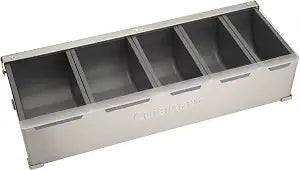 Cuisinart Condiment & Topping Station, 5 Dishwasher Safe Containers for Toppings & Condiments, Versatile Fresh Food Prep Station with Clear Lid, Perfect for BBQs, Burgers, Tacos, Pizza & Omelets