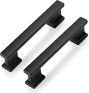 Probrico 10 Pack 5 Inch Matte Black Cabinet Handles, Heavy-Duty Drawer Pulls for Dresser Hardware, Corrosion-Resistant Pulls for Cabinets and Drawers