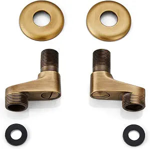 gotonovo Clawfoot Tub Adapter 3-3/8 Inch Adjustable Swing Arms for Kitchen Faucet Bathtub Bathroom Shower Faucet Set Commercial Utility 1 Pair 1.2 inch Antique Brass