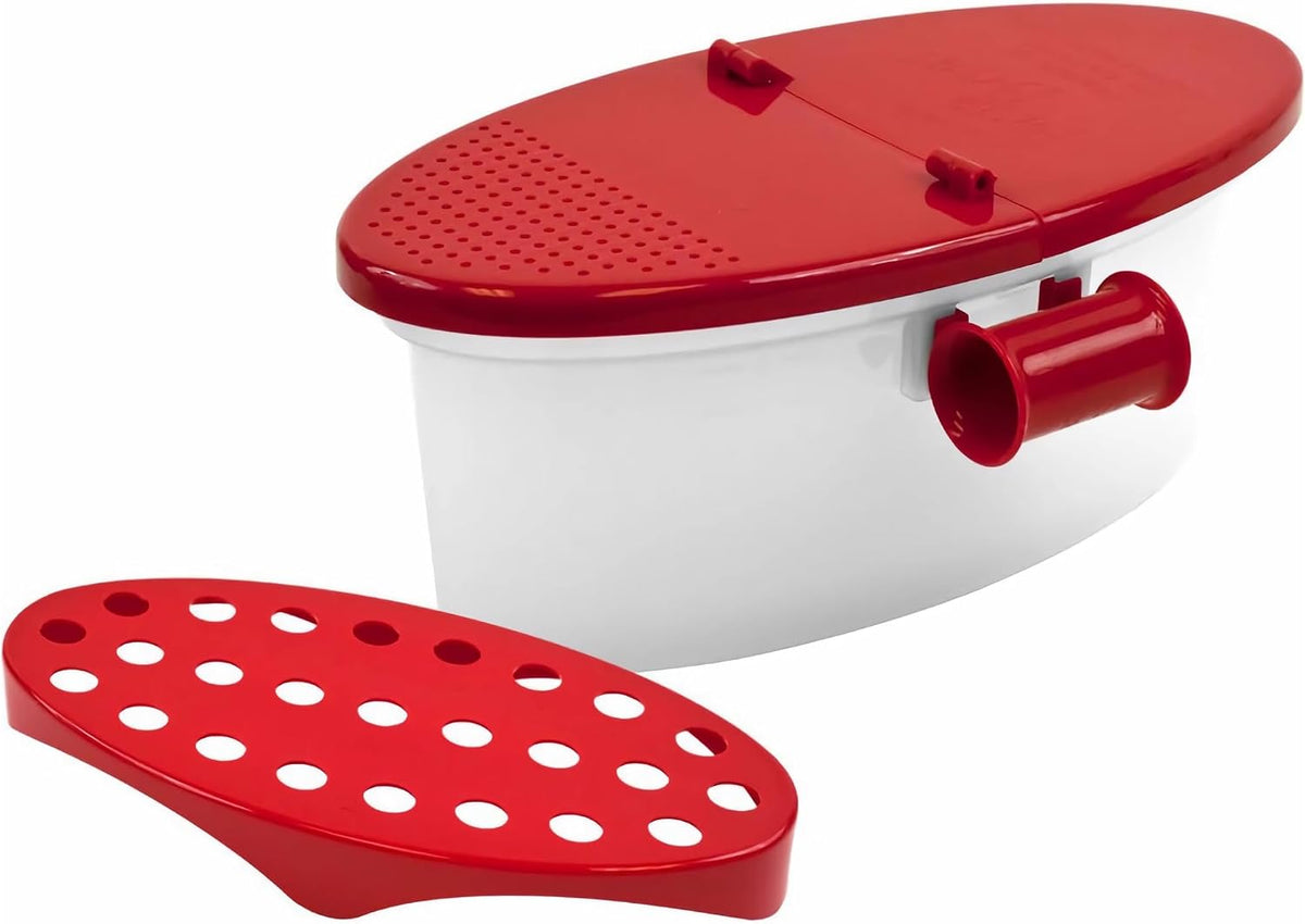 Versatile Microwave Pasta Boat, Pasta Cooker, Boat Strainer