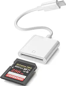 USB-C SD Memory Card Reader, Type-C Camera Adapter Trail Viewer for iPhone