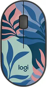 Logitech M340 Compact Ambidextrous Silent Wireless Mouse - Floral Leaves