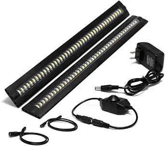 13 inch LED Under Cabinet Lighting, 12V 10W Ultra Thin Plug-in Counter Light, Dimmable Warm White, CRI90 Under Counter Lights for Kitchen, Shelf, Workbench, Cupboard