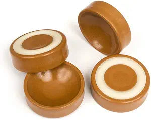 Slipstick CB600 Small Furniture Wheel Caster Cups/Floor Protectors with Non Skid Rubber Grip (Set of 4 Non Slip Furniture Cups) 1-3/4 Inch Round - Caramel