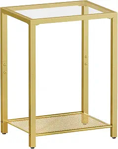 HOOBRO Side Table, 2-Tier End Table, Nightstand for Tight Spaces