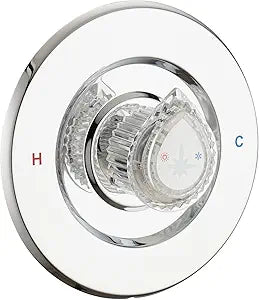 Shower Faucet Trim Kit Compatible with Moen Fit Chateau Valve Only, Pull-on Push-off Design Knob Handle, Chrome