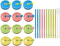 Regular Mouth Plastic Mason Jar Lids 26 Pack With Straw Hole Caps