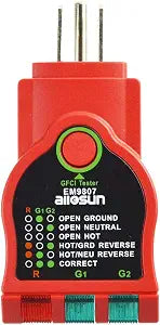 ALLOSUN GFCI Receptacle Tester for North American AC Outlet - 125V