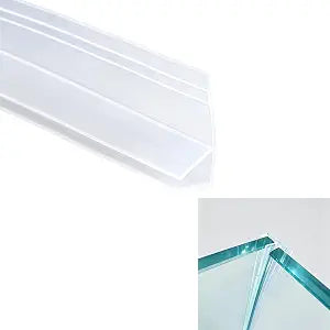 6.5 FT Glass Shower Door Seal Strip F-Type for 10mm (3/8") Thick Glass