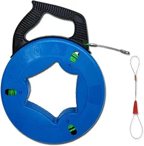 Fish Tape Fiberglass 131FT 4.5mmProfessional Flexible Wire Rodding Guide Kit for Electrical Wiring Installation with Storage Case40M*4.5mm