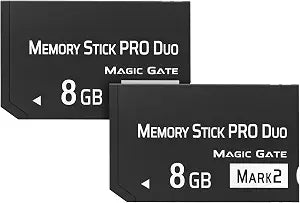 Original 8GB 2Pack Memory Stick Pro Duo MARK2, High-Speed Memory Stick Duo