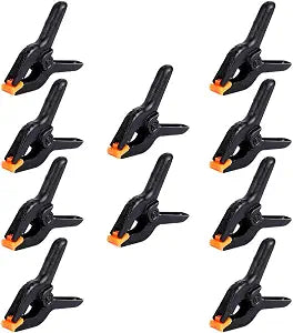 10 PCS 4.5 Inch Plastic Large Spring Clamps Backdrop Clips Heavy Duty Clips