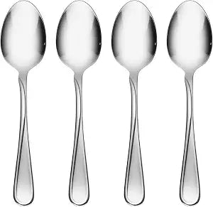 Oneida Flight Dinner Forks Set of 6 and Flatware Flight Dinner Spoons Set of 4, 18/0 Stainless Steel