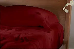 Cottingon 4 Pcs Twin XL Dorm Sheets, 100% Microfiber Extra Long Sheets fits Upto 16" Deep Twin XL Mattress, Burgundy