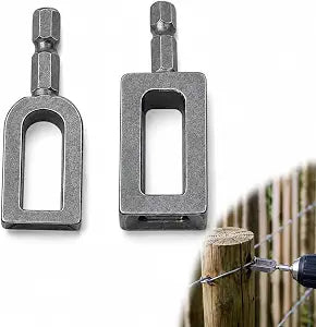 2 Pack Heavy Duty Wire Twister Tool for Drill, Professional Steel Drill-Powered Wire Twisting Tool with 1/4" Hex Shank, Electric Wire Twister for Fencing, Rebar Tying and Fence Construction