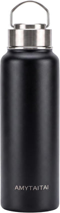 Vacuum All Stainless Steel Insulated Water Bottle 40OZ - Black