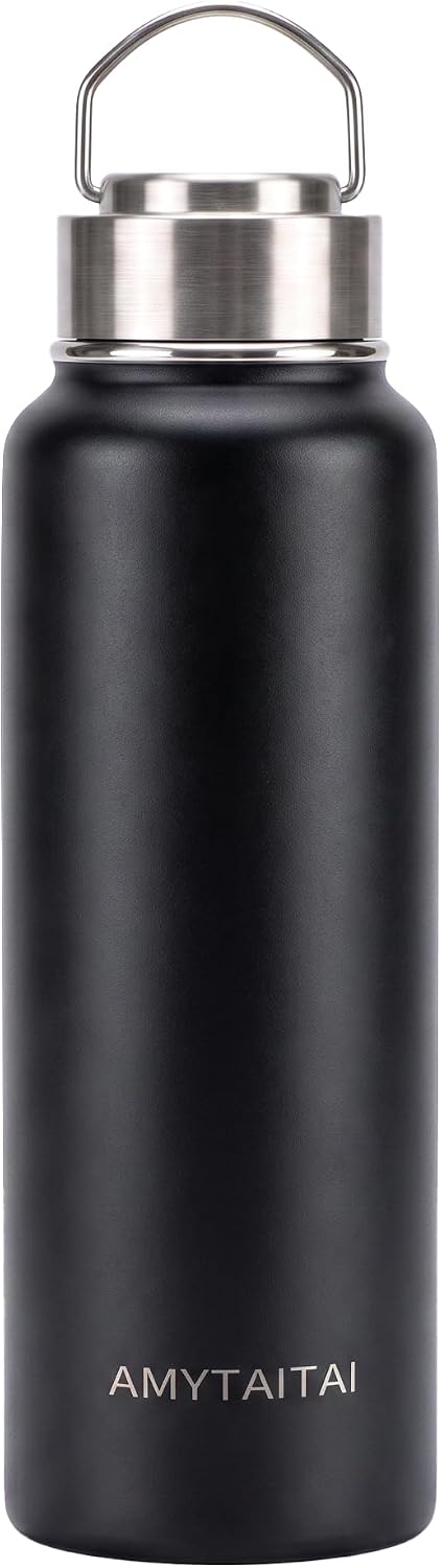 Vacuum All Stainless Steel Insulated Water Bottle 40OZ - Black