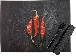 Restaurantware Rectangle Paper Hot Chilly Placemat, 11.8 x 15.8 In, 12 Pack