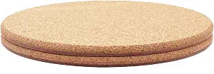 Cork Plant Coasters, Double Layers Hard Cork, 12 Inch, 2 Pcs