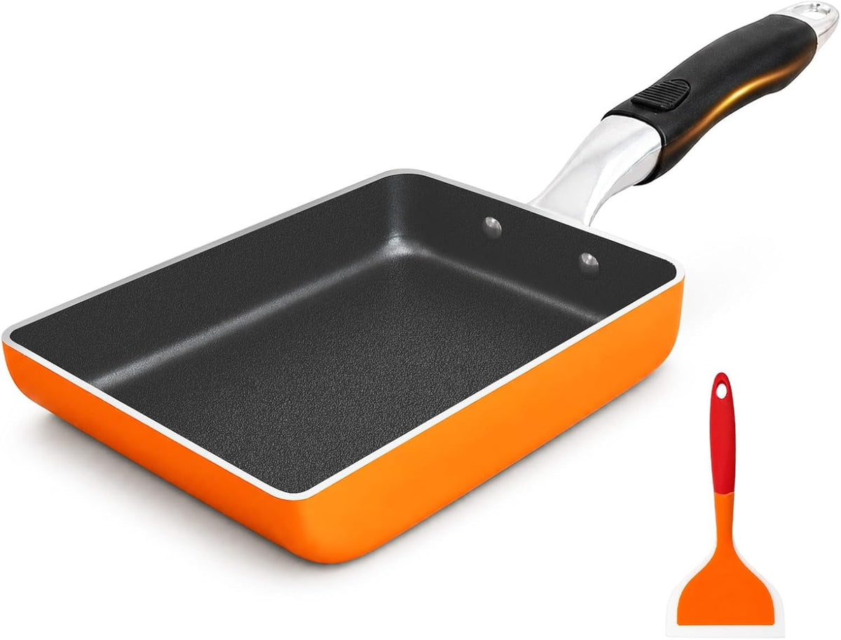 Tamagoyaki Japanese Omelette Pan, Medium Nonstick Egg Pan, Induction