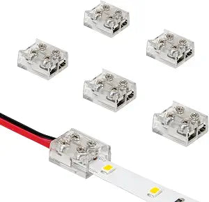 2 Pin LED Strip Light Screw Tape to Wire Connector (6-Pack) 566022