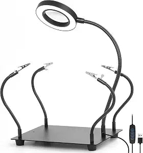 NZQXJXZ Helping Hands Soldering Station with 3X Magnifying Glass and Light