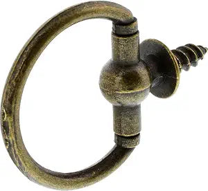 Hillman Decorative Antique Brass Screw Ring Hangers for Frames, 2 Pack