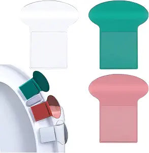 6 PCS Toilet Seat Lifter Handle Set with Sticker Decals, Toilet Seat Lifter with Toilet Seat Stickers Decals, Holder Lift