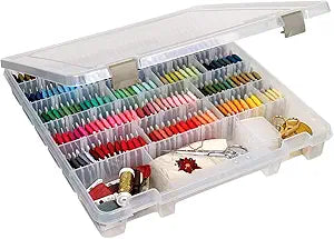 ArtBin Super Satchel Slim Craft Organizer with 20 Dividers, Clear