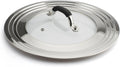 15 inch Large Universal Lid for 11-15" Pans Pots, Stainless Steel Pan Lid Cover for 11 12 13 14 15 In Cast Iron Skillets Frying Pans Woks
