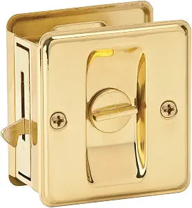 Ives by Schlage 991B3 Sliding Door Pull glass hardboard, Gold