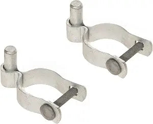 2 Pack Chain Link Fence Frame Gate Post Male Hinge with Bolts and Nuts (2-7/8 Inch)