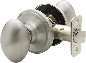 Copper Creek EK2020SS Egg Door Knob, Passage Function, 1 Pack, in Satin Stainless